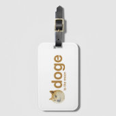 ドージュ、コイン、ドージコイン、ドージコイン ラゲッジタグ (正面縦)