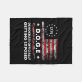 ドージ民主党が正式にトランプ20を露出する フリースブランケット (正面(横))