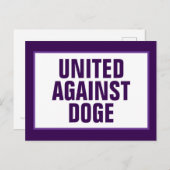 ドージ統一されたアンチに対する超党派 – ドージパープル ポストカード (正面/裏面)