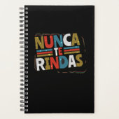 ドースペインのプ与え引用文- Nunca Te Rindas プランナー手帳 (正面)