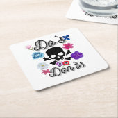 ドーズとドン スクエアペーパーコースター (アングル)