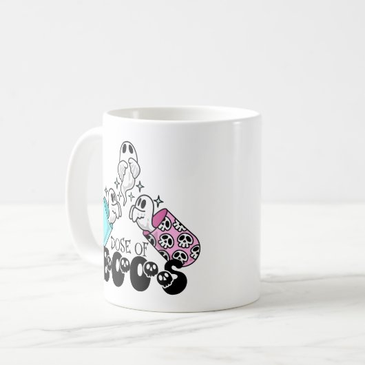 ドーズ・オブ・ボおもしろいース医療ハロウィーンコーヒーマグ コーヒーマグカップ (正面左)