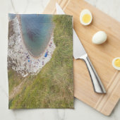 ドーセットマンオワールビーチビューティータオル キッチンタオル (四つ折り)