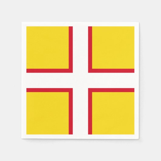 ドーセット国旗 スタンダードカクテルナプキン (正面)