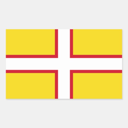 ドーセット国旗 長方形シール (正面)