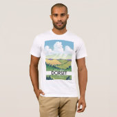 ドーセット イングランド 旅行ポスター Tシャツ (正面フル)