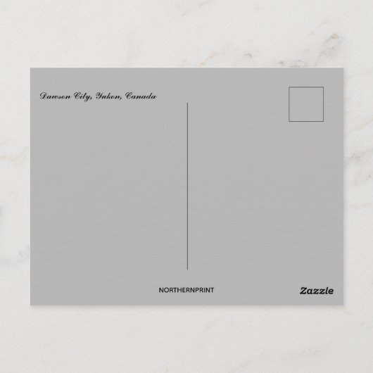 ドーソンシティユーコンカナダ ポストカード (裏面)