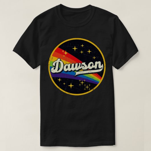 ドーソンレインボーイン宇宙ヴィンテージグランゲスタイル Tシャツ (デザイン正面)
