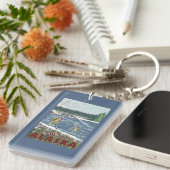 ドーソン、アラスカ-はえの漁師 キーホルダー (正面右)