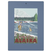 ドーソン、アラスカ-はえの漁師 クリップボード (裏面)