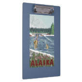 ドーソン、アラスカ-はえの漁師 クリップボード (右)