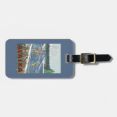 ドーソン、アラスカ-はえの漁師 ラゲッジタグ (正面横)