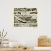 ドーソン， PAパノラママップ – 1902 ポスター (キッチン)