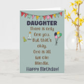 ドーターおもしろい誕生日カード カード (黄色い花)