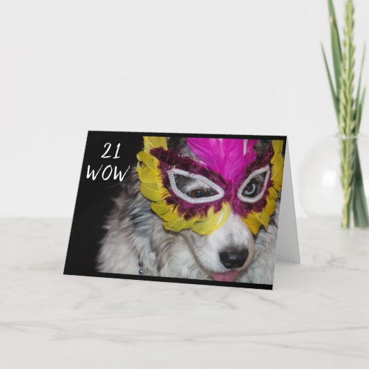 ドーターの愛と21番目の誕生日 カード (正面)