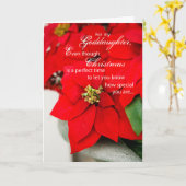 ドーターアンドファミリークリスマスポインセチア カード (黄色い花)