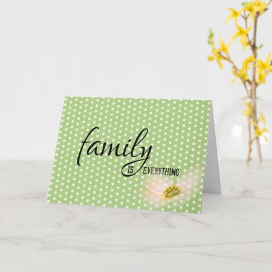 ドーターインロー水玉模様誕生日 カード (黄色い花)