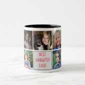 ドーターエバーモノグラムフォトコラージュトレンディー ツートーンマグカップ (中央)