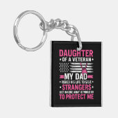 ドーターオブアザ退役軍人ファーザーズデイ退役軍人パパ キーホルダー (正面左)