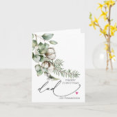 ドーターカードのパパのお父さんのためにメリークリスマス カード (黄色い花)