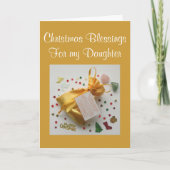 ドータークリスマスカードのためのクリスマス恵みのバッグ シーズンカード (正面)