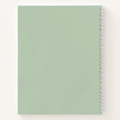 ドータージャーナルへのソフトミントグリーン文字 ノートブック (裏面)