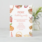 ドーターズ誕生日ピクニックインザパーク招待状 招待状 (スタンド正面)