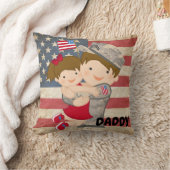 ドーターハギングソルジャーダディ クッション (ブランケット)