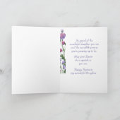 ドーターハッピーイースターカラフルガーデンフラワーズ シーズンカード (内部)