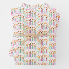 ドーターハッピーバースデーキャンドル ラッピングペーパーシート