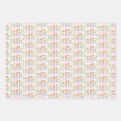 ドーターハッピーバースデーキャンドル ラッピングペーパーシート (正面3)