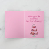 ドーターバレンタインのカップケーキのカスタマイズ可能カード カード (内部)