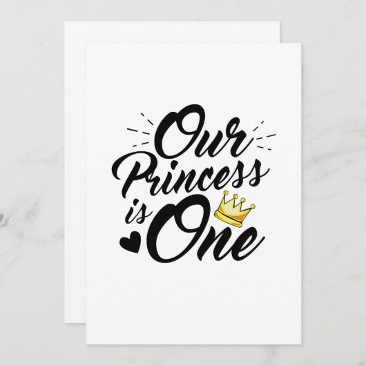 ドーターファーストバースデーモムズパパプリンセス セーブザデート (正面/裏面)