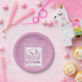 ドーターファースト聖餐式，ピンク ペーパープレート (パーティー)