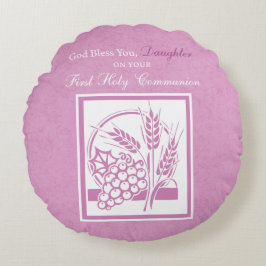 ドーターファースト聖餐式，ピンク ラウンドクッション