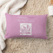 ドーターファースト聖餐式，ピンク ランバークッション (ブランケット)