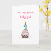 ドーターファースト誕生日カード カード (黄色い花)