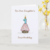 ドーターファースト誕生日カード カード (黄色い花)