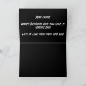 ドーターフォトレターブラックユニーク文字誕生日 カード (内部)