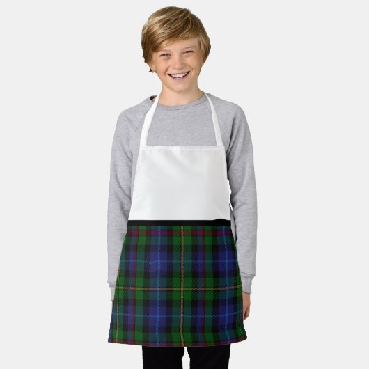 ドーターラブ料理ベーキング誕生日タータンチェックスカート エプロン (着用した状態)