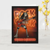 ドーターロックシック誕生日カードムーンズラグドール カード (黄色い花)