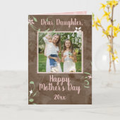 ドーター春スプラウツおばあちゃんの日の写真 カード (黄色い花)