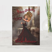 ドーター誕生日カードとムーニーかわいこちゃんパイマスク カード (正面)