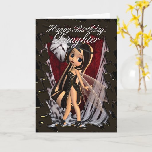 ドーター誕生日カードにムーニーズ秋の妖精 カード (黄色い花)