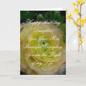 ドーター誕生日カードウィズビューティフル気持ち カード (黄色い花)