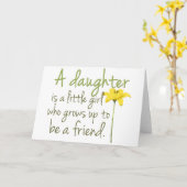 ドーター誕生日カード カード (黄色い花)