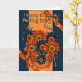 ドーター誕生日カード – ヒマワリとトンボ カード (黄色い花)