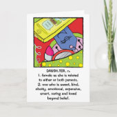 ドーター誕生日グリーティングカユーモアのあるードスイート カード (正面)