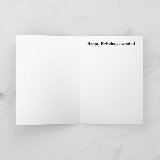 ドーター誕生日グリーティングカユーモアのあるードスイート カード (内部)