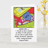 ドーター誕生日グリーティングカユーモアのあるードスイート カード (黄色い花)